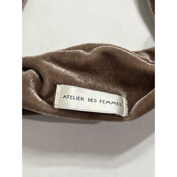 Atelier Des Femmes Velvet Headband in Brown